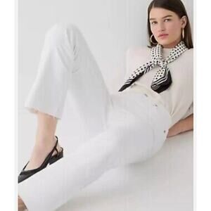 J. Crew Petite Demi 9” Boot Crop Jeans white wash Size 32